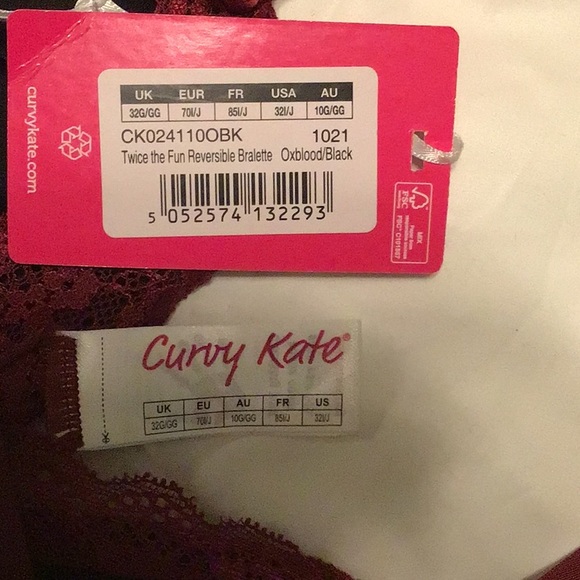 Like new Curvy Kate reversible bralette. U.S. size 32I/J - Picture 3 of 5